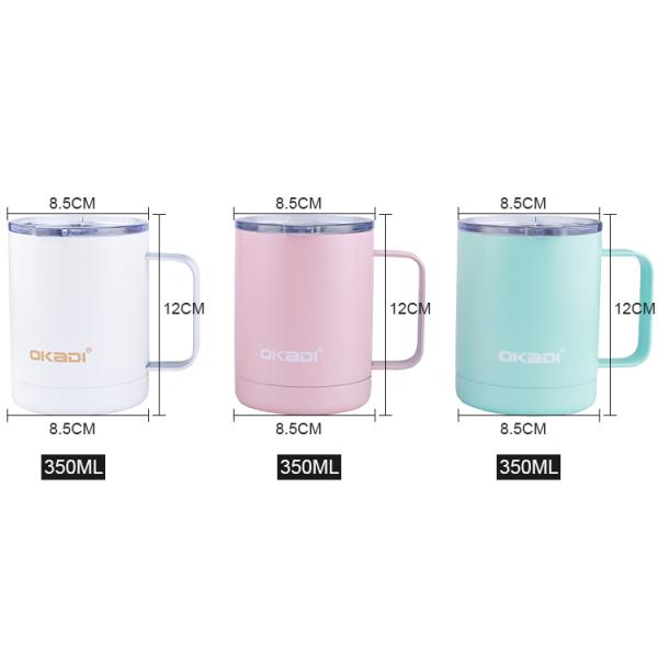 12oz Tumbler Coffee Mug Insulated Set Of 2 Vacuum Insulated Travel Cups Stainless Steel Metal Mugs