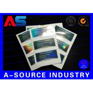 Holographic Prescription 10ml Vial Labels Printing Custom Peptide Vial Labels