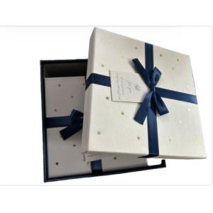 Jewelry Custom Square Delicate Patterned Gift Box With Bow