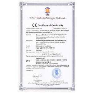 TIANJIN ESTEL ELECTRONIC SCIENCE AND TECHNOLOGY CO., LTD Certifications