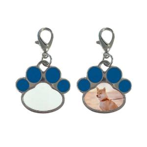 Paw Shape Sublimation Dog Tag Blanks For Photos Printing Customized Pet Tags