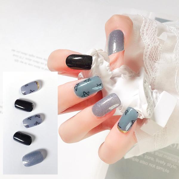 2023 New Design Wholesale Snow Flake Cute Nail Wraps Korea Gel Polish Nail Strips Nail Art Stickers For Female Gift