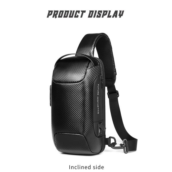 OEM/ODM Carbon Fiber Streamline Anti Theft Sling Bag Rainproof