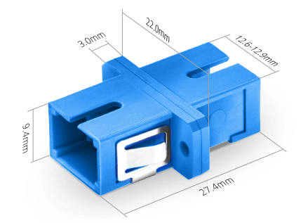 0.2dB SC UPC To SC UPC Fiber Optic Adapter XDK With Flange