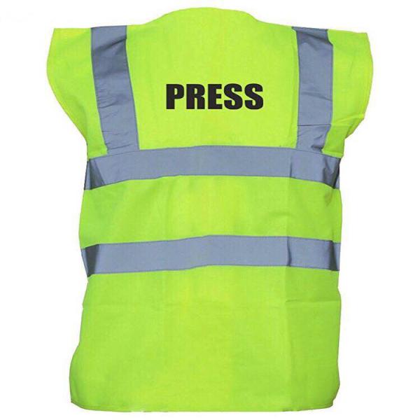 100% Cotton Reflective Safety Vest , High Visibility Safety Vest With Reflective Tape