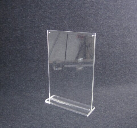 Buy COMER A4 acrylic tabletop holder menu display stand clear lucite with alarm display system at wholesale prices