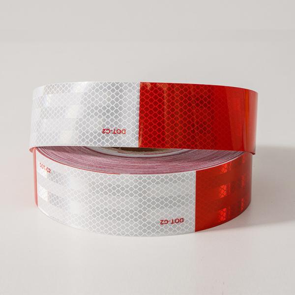 High Intensity Grade DOT-C2 Reflective Safety Tape Waterproof Red and White Adhesive Conspicuity Tape for Vehicle