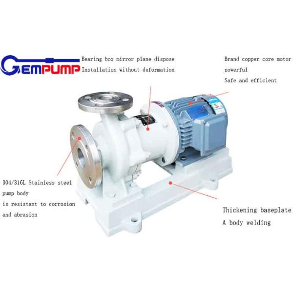 Corrosion Resistant ISO9001 Magnetic Centrifugal Pump 8m-50m Head Range
