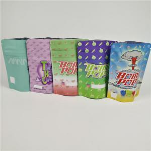 Resealable 3.5g Mylar Smell Proof Bags Heat Seal CMYK