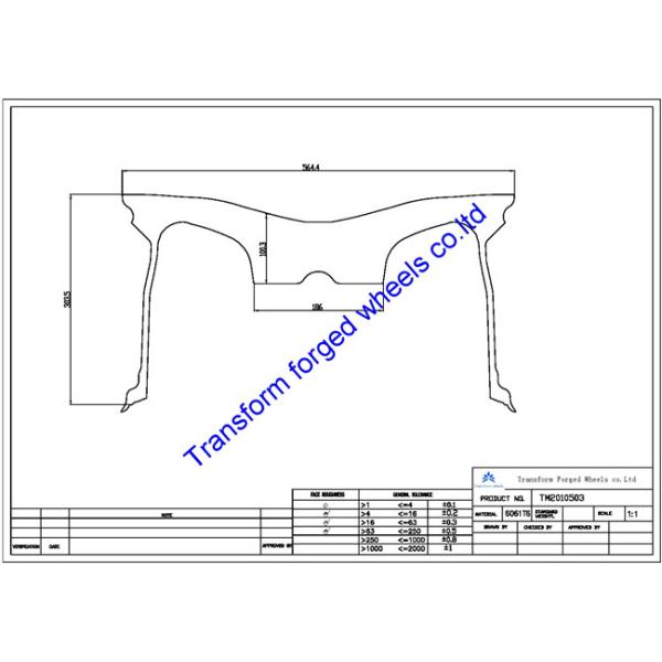 TM2010503 20X10.5 inches forged wheels monoblock wheels blanks Dimple style