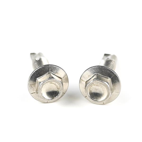 Ruspert Ss304 Stainless Steel Hex Washer Head Self Drilling Screw With Pvc Washer For Solar Fastener