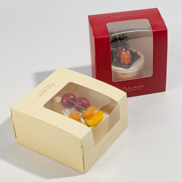Wholesale customization with logo transparent window cake and pastry packaging