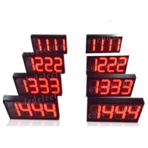 Semi - Outdoor Digital Price Sign Gas Station Regular Red Color 12'' 300mm