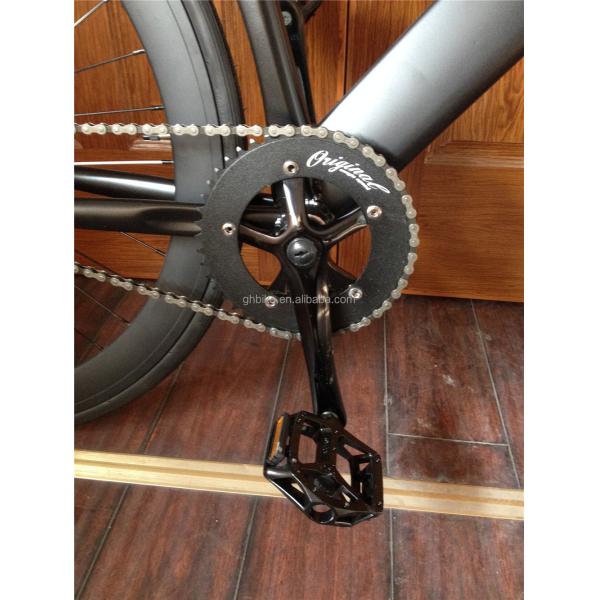 700c Black Aluminum Frame Fixie Bike with Double V Brake Fixed Gear Man Track Bike