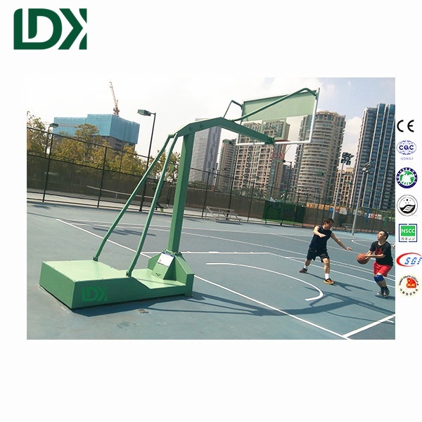 Outdoor School Court Basketball Stand Basketball Hoop Tempered Glass Backboard On Sale