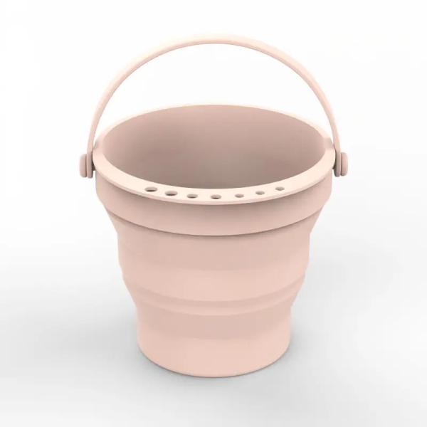 Leakproof Silicone Paintbrush Bucket , Harmless Silicone Pen Wash Folding Bucket