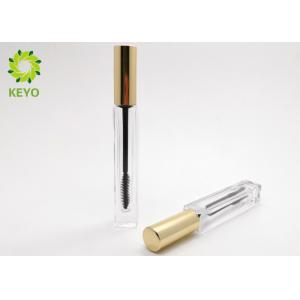 China 10ml Square Shape Transparent Glass Mascara Bottles With Aluminum Cap on sale
