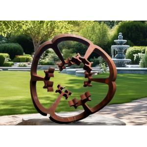 Quality Welded Outdoor Garden Steel Sculpture Rusty Metal Art Flower In Corten Durable Outdoor Decor for sale