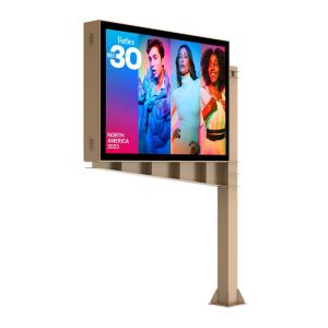 Custom High end design 8000nits P6 IP65 led digital double sided display screen