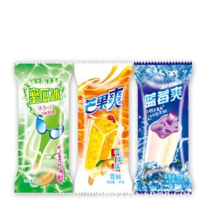Custom Printed Heat Seal Plastic Ice Packaging for Transparent Frosted Ice Cream