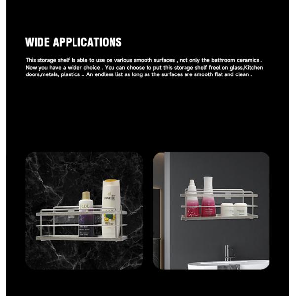 10kg Loading Bathroom Shower Caddies SS201 Wall Bath Accessories Chrome Holder