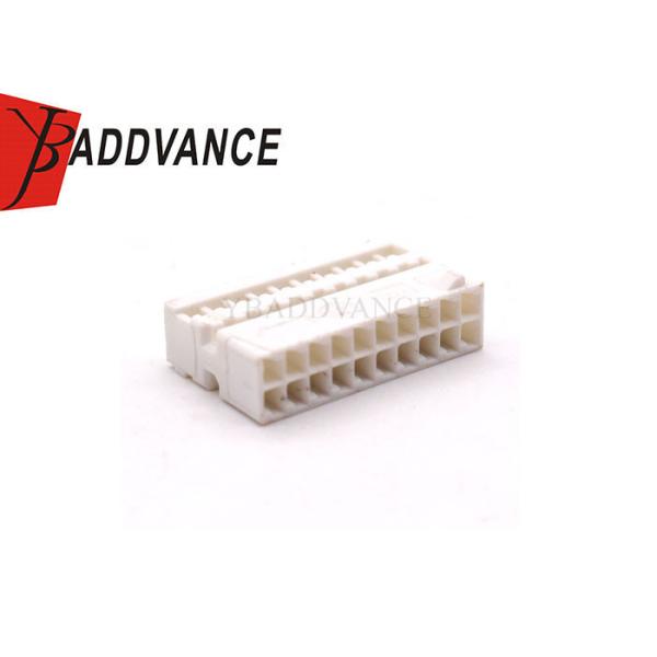 20 Pin Female Unsealed White Electric FCI Automobile Connector For Car