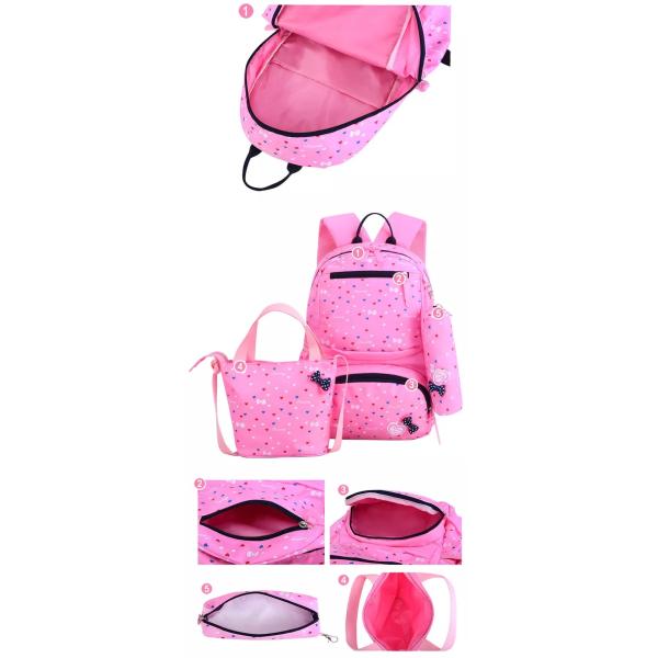 Backpacks For Girls School Cute Kids Backpack Bookbags Insulated Lunch Box Set Bag