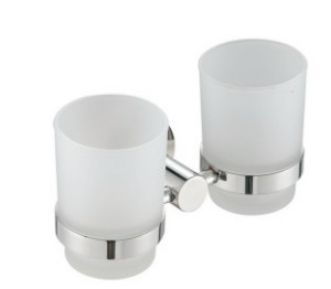 Buy Double tumbler holder83704-Polish&Round & Stainless steel 304&&,glass for bathroom&kitchen,sanitary at wholesale prices