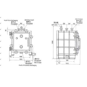Stainless Steel Pharmaceutical Dryers Rectangular Vacuum Drying Machine 48 Trays