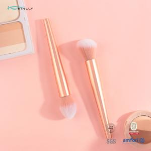 Single Nylon Hair Angled Foundation Brush With Metal Body Handle