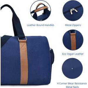 12OZ Mens Womens Canvas Overnight Bag , Large Custom Travel Bag