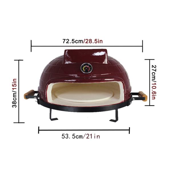 KIMSTONE 21 Inch Mini Outdoor Garden Portable China Wooden Burning Charcoal Pizzaofen Brick Pizza Oven Wood Fired Grill for Sale