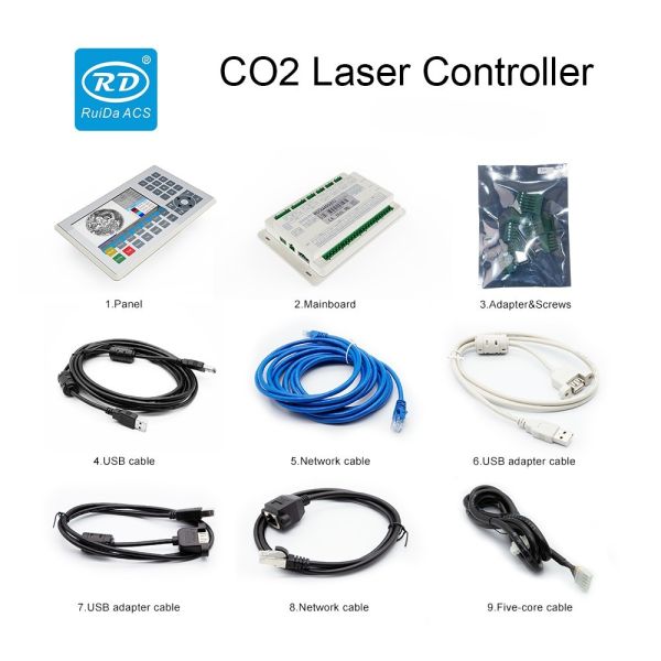 Ruida RDC6585G CO2 Laser Control System with 8 Axis Motion control Multi-head mutual movement