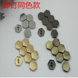 Super cheaper factory price bag fitting small flat six-sided nickel color metal
