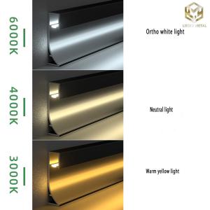 78mm Aluminium Skirting Profile Board With Led Strip ODM