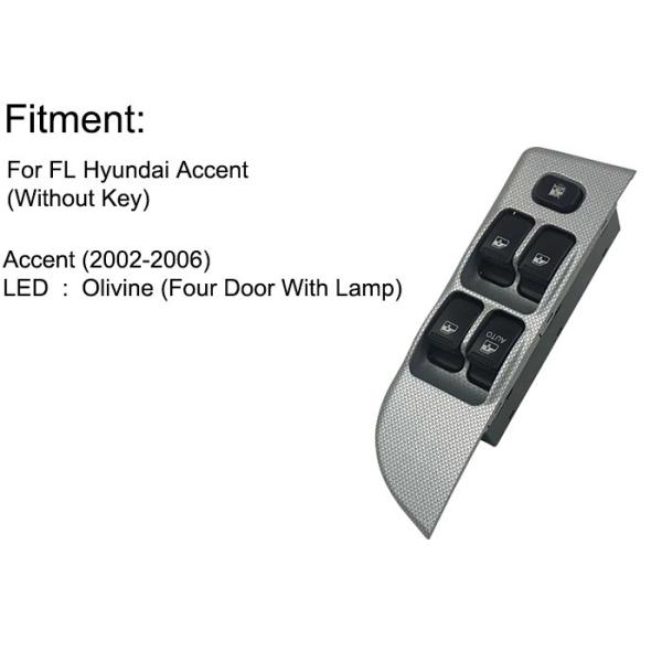 Buy Four Door Passenger Side Window Switch Front Left Hyundai Accent Yellow Light at wholesale prices