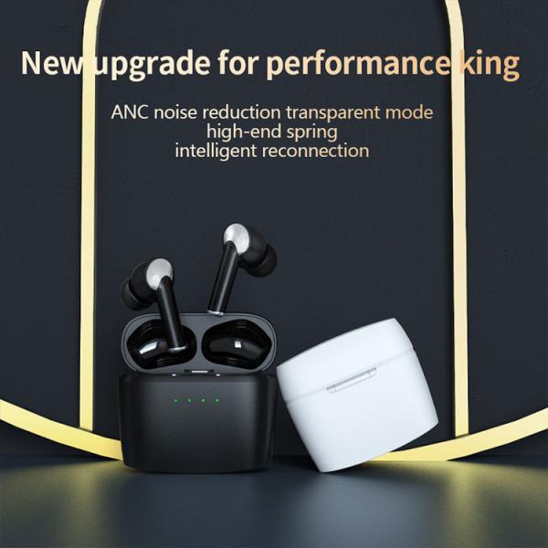 Buy IPhone Android Active Noise Cancelling Earphones Black Wireless Earbuds IPX5 at wholesale prices