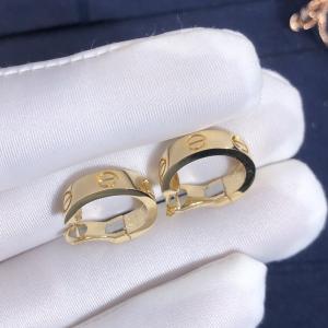 18k Gold Car Tier LOVE Earrings Full Set Gift Box With Certificate Width: 5.7 Mm