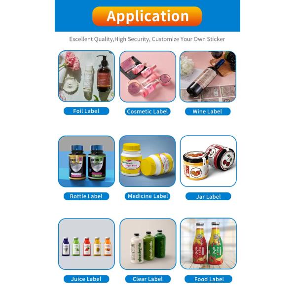 Waterproof Shampoo Bottle Label Stickers Production Date Information Self Adhesive Address Labels