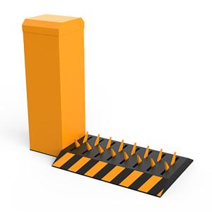 Surface Mount Tyre Killer With Electromechanical Arm Barrier Yellow/Black