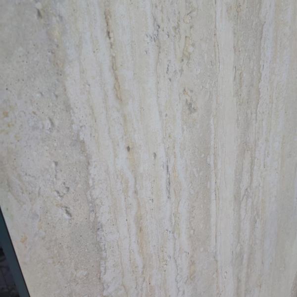 Unpolished Beige White Travertine Wall Stone Effect Tile Pattern 600x1200mm for Indoor