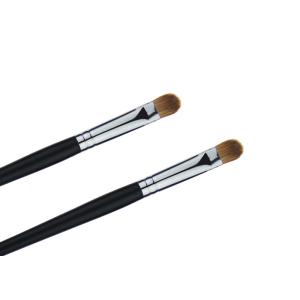 Wood Handle Weasel Hair Eyeshadow Blending Brush With Sliver Aluminum