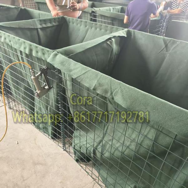 Buy Galvanized Earth Filled Defensive Barrier MIL ATMAS 4-5mm Mesh at wholesale prices