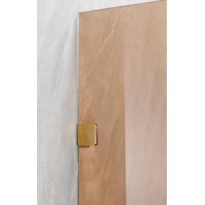 Elegant Shower Enclosures With Tinted Glass And Golden Aluminium Frame