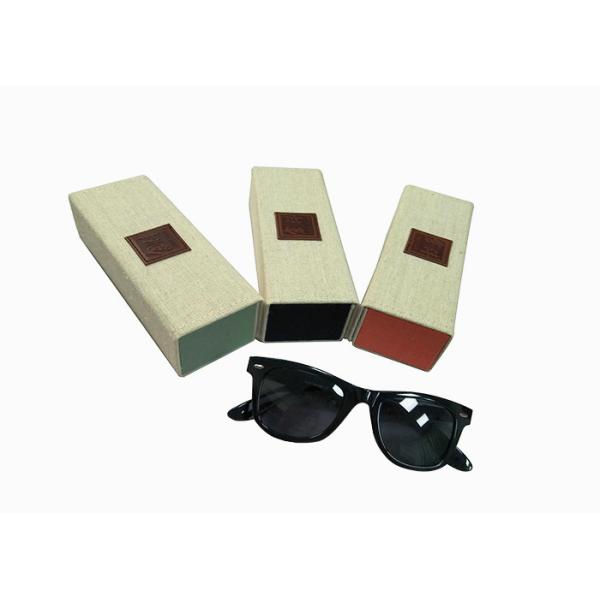 Buy White Linen Custom Optical Eyeglass Case / Collapsible Hard Sunglasses Case at wholesale prices