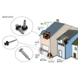 Galvanized SS616L Hex Self Drilling Screw With Washers