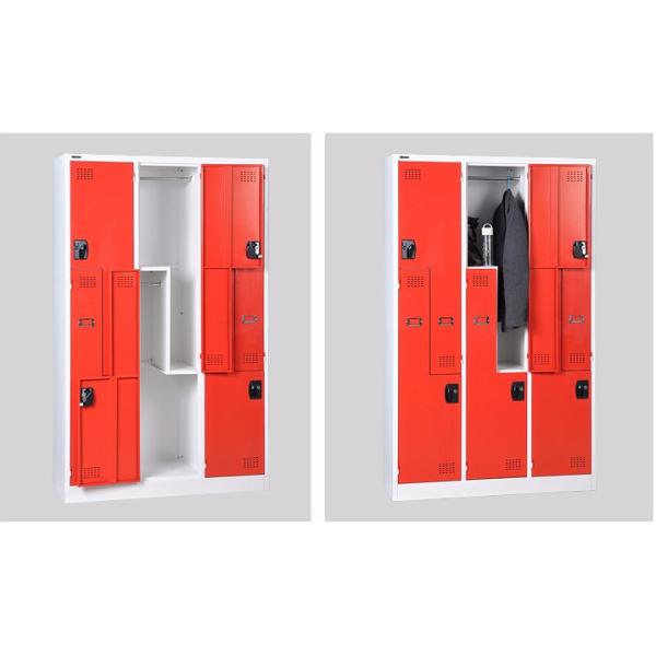Buy 1850 Height Z Shape Steel Dress Cupboard Small Metal Locker at wholesale prices