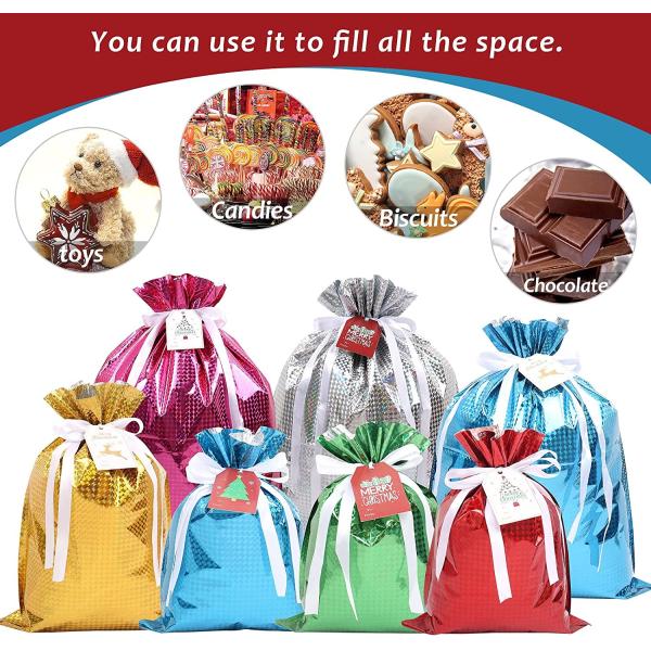 Christmas Candy Plastic Packaging Bag Lightwieight Custom Printing