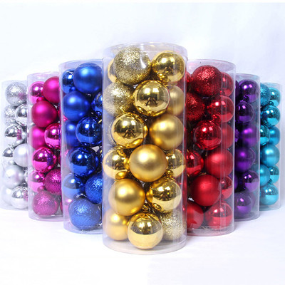 Buy 24Pcs Plastic Multicolor Christmas Balls Ornaments For Xmas Christmas Tree at wholesale prices