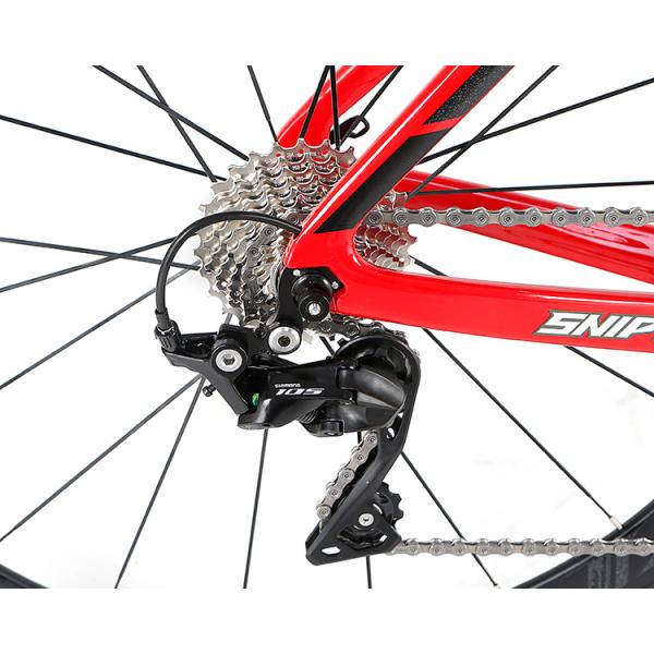 White 22 Speed Carbon Fiber Road Bike , Road Racing Bicycle Complete Groupset